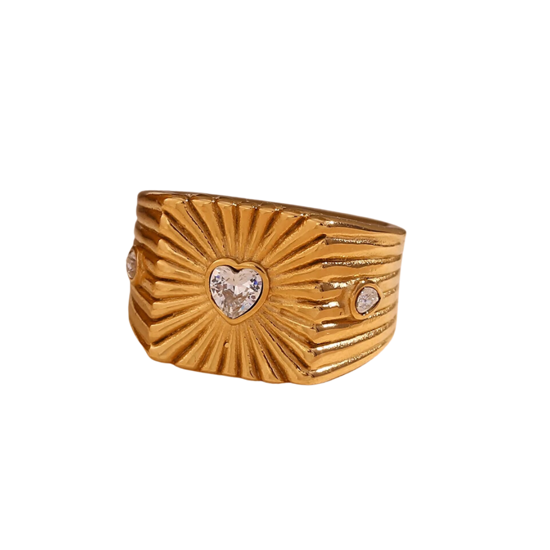 Isabel Vintage Heart Ring