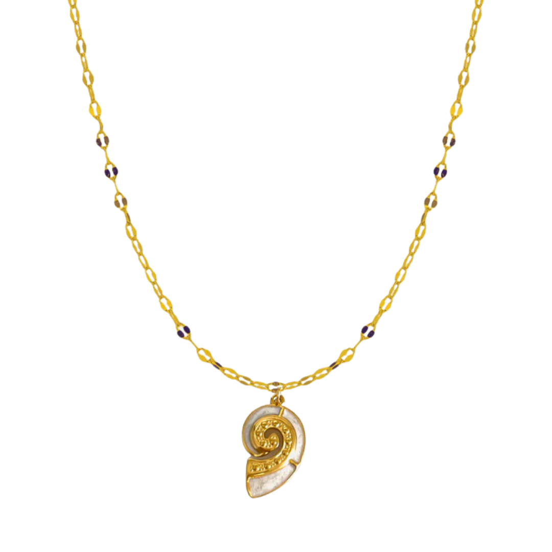 Ocean Glow Gold Necklace