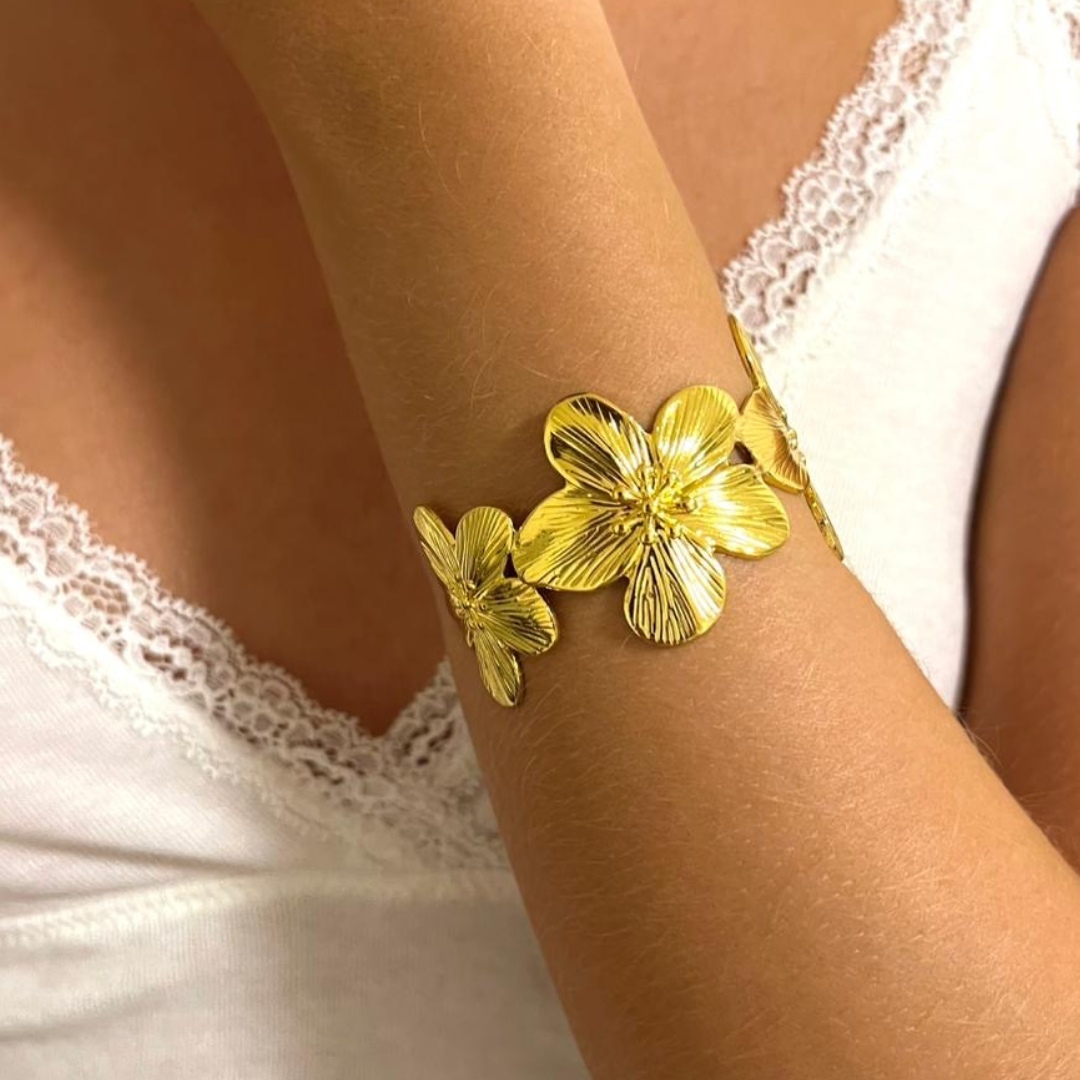 Gold Flowers Bracelet