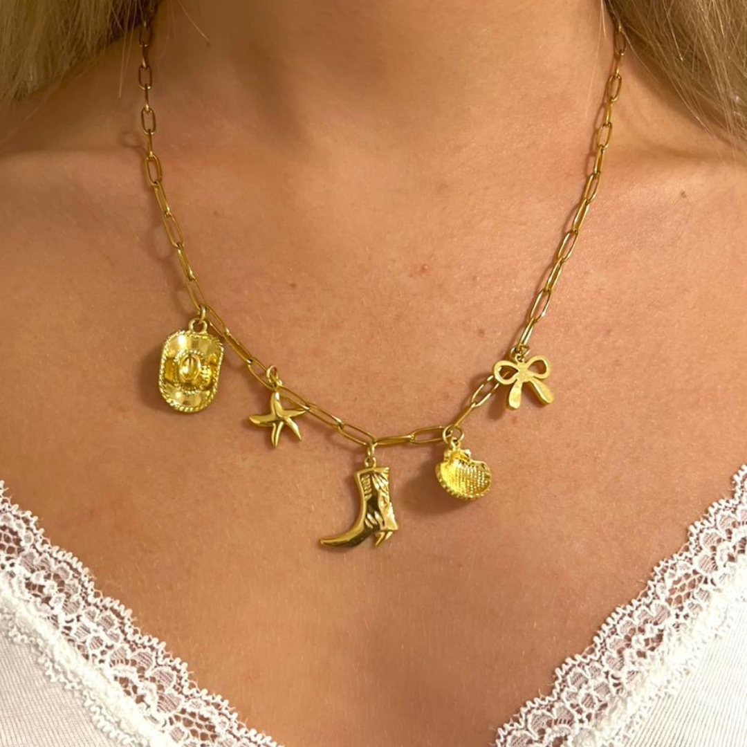 Cowgirl Charms Gold Necklace