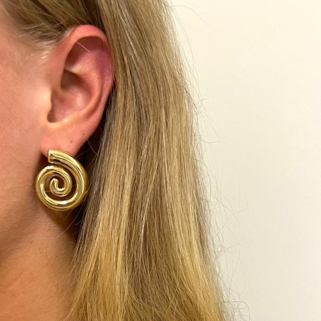 Spiral Gold Earrings