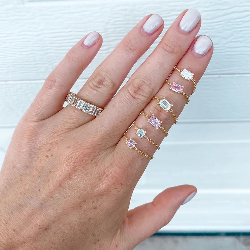 Resizeable Zircon Ring