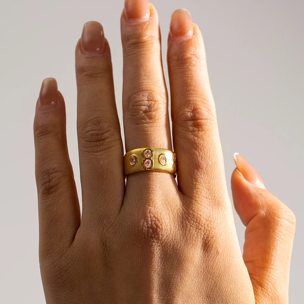 Harmony Zircon Gold Ring