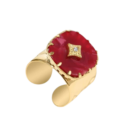 Red Stone Summer Ring