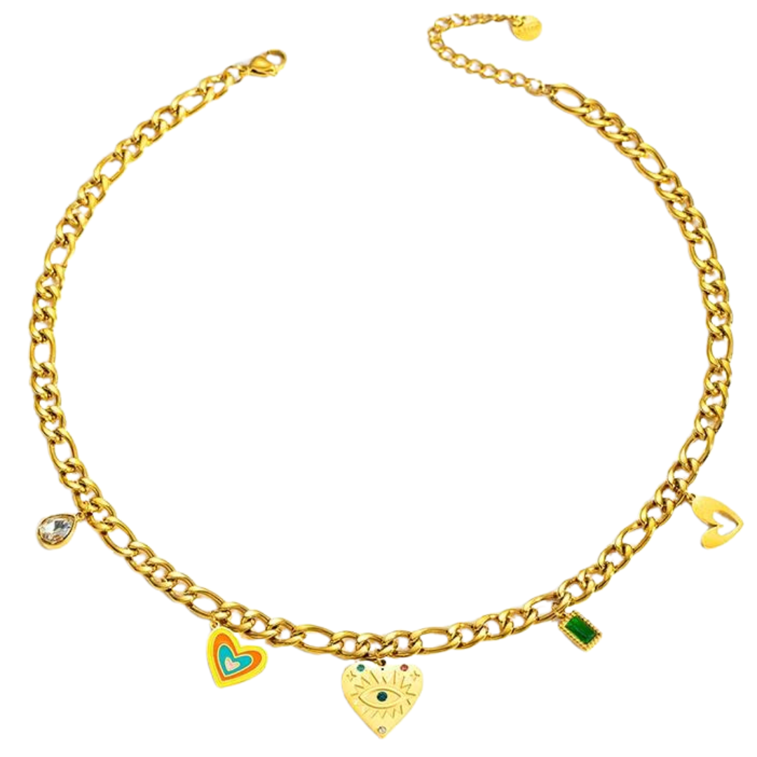 Summer gold necklace