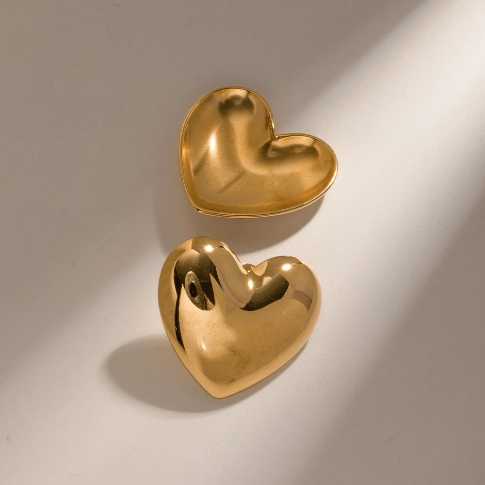 Golden Heartwave Earrings