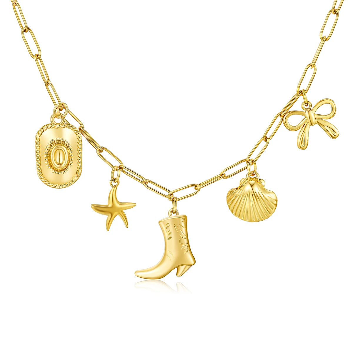 Cowgirl Charms Gold Necklace