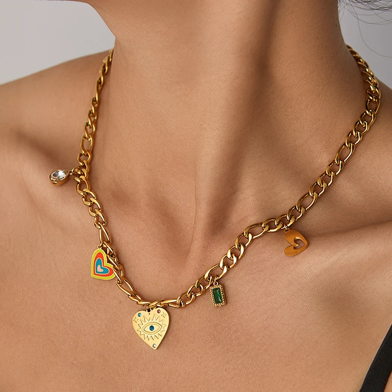 Summer gold necklace