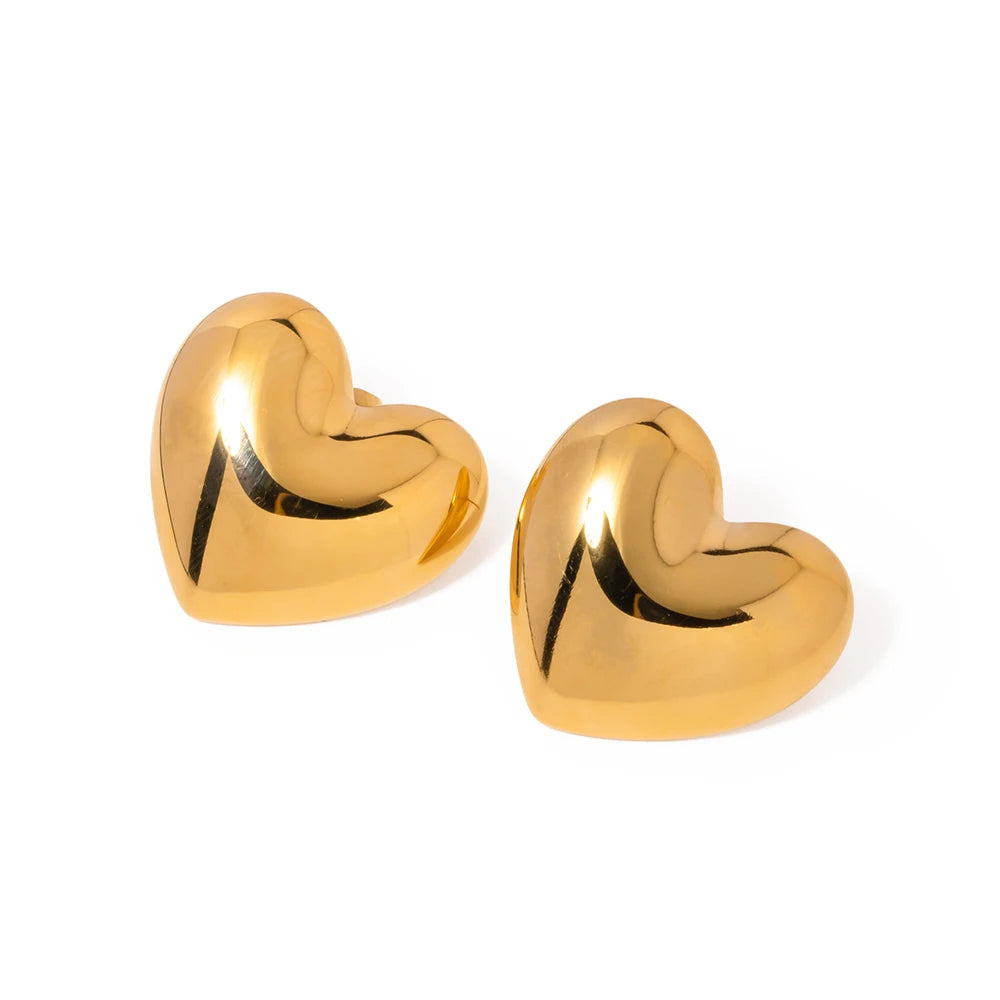 Golden Heartwave Earrings